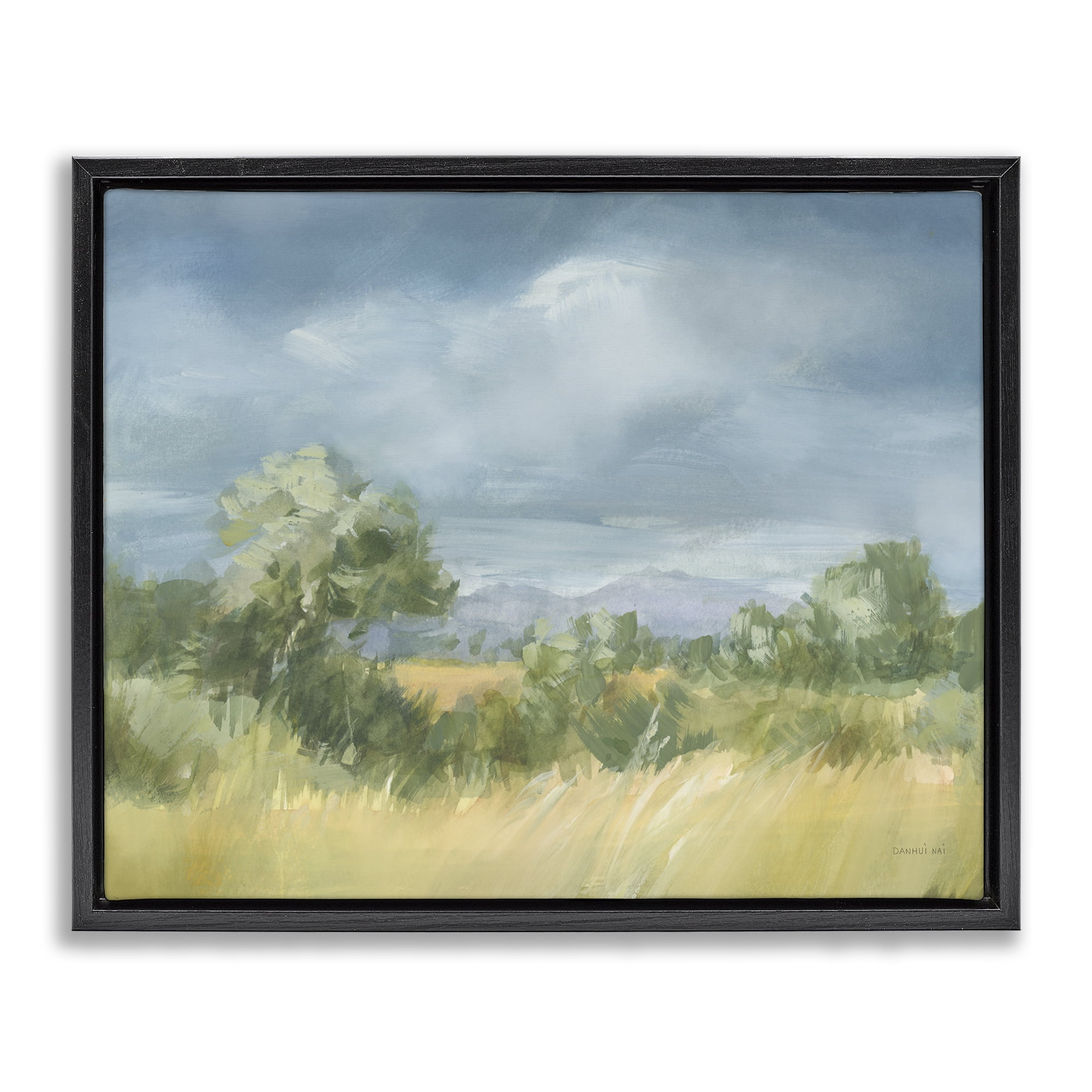 Stupell Industries Whispering Winds Countryside Black Framed Floater Canvas Wall Art, design by Danhui Nai
