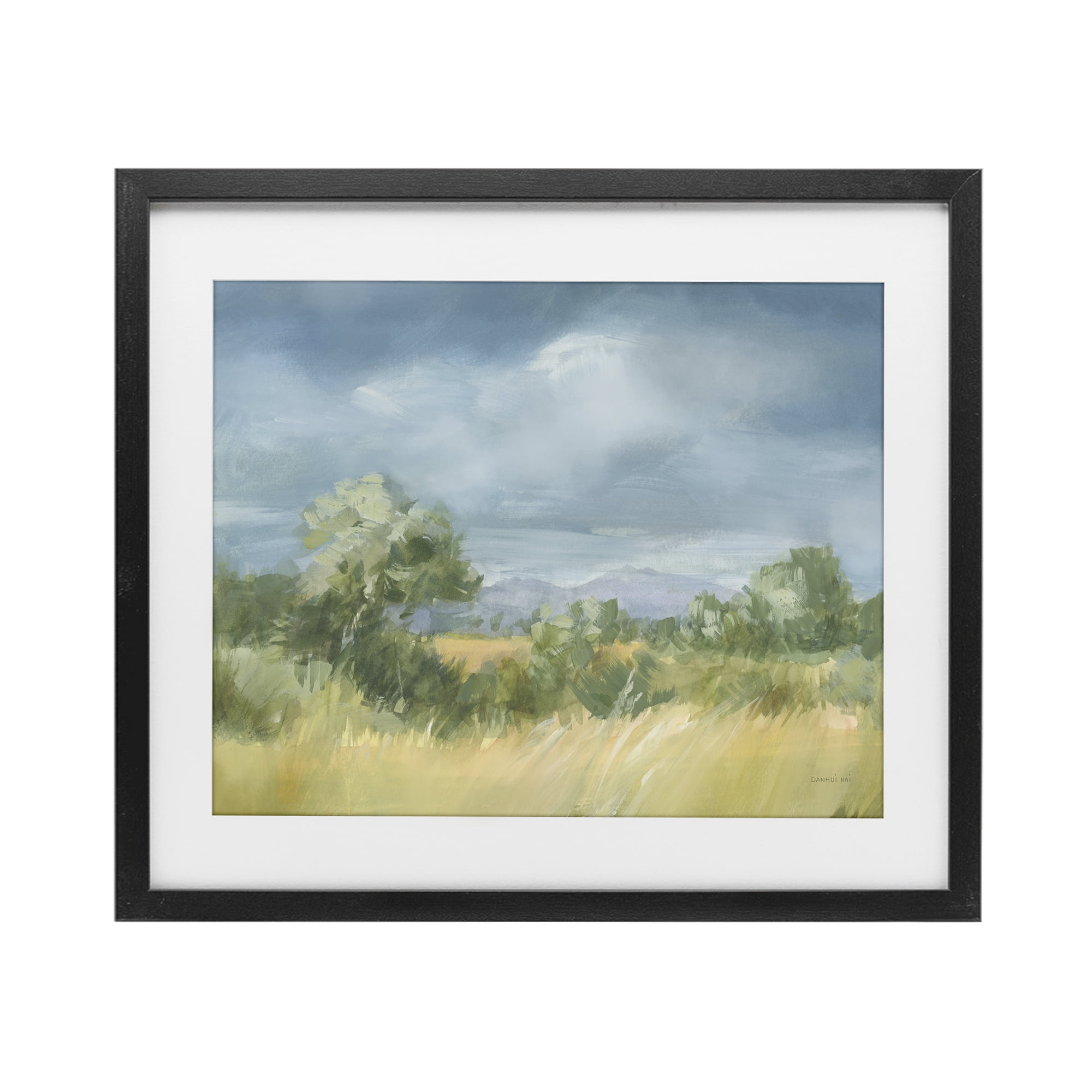 Stupell Industries Whispering Winds Countryside Black Framed Print Under Glass, design by Danhui Nai