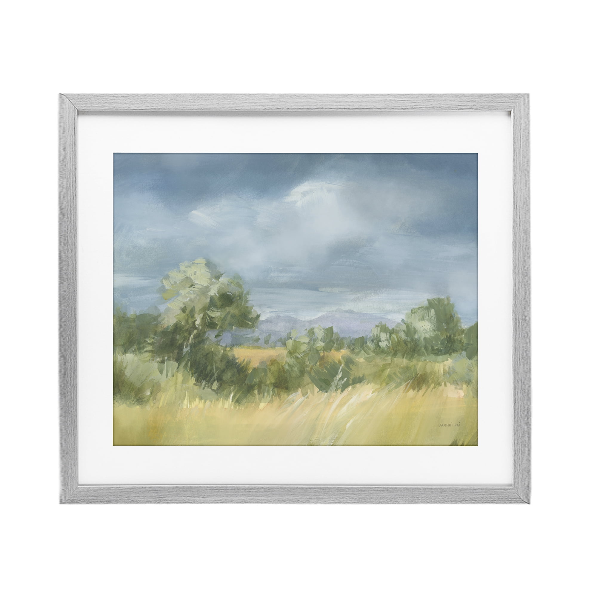 Stupell Industries Whispering Winds Countryside Gray Framed Print Under Glass, design by Danhui Nai