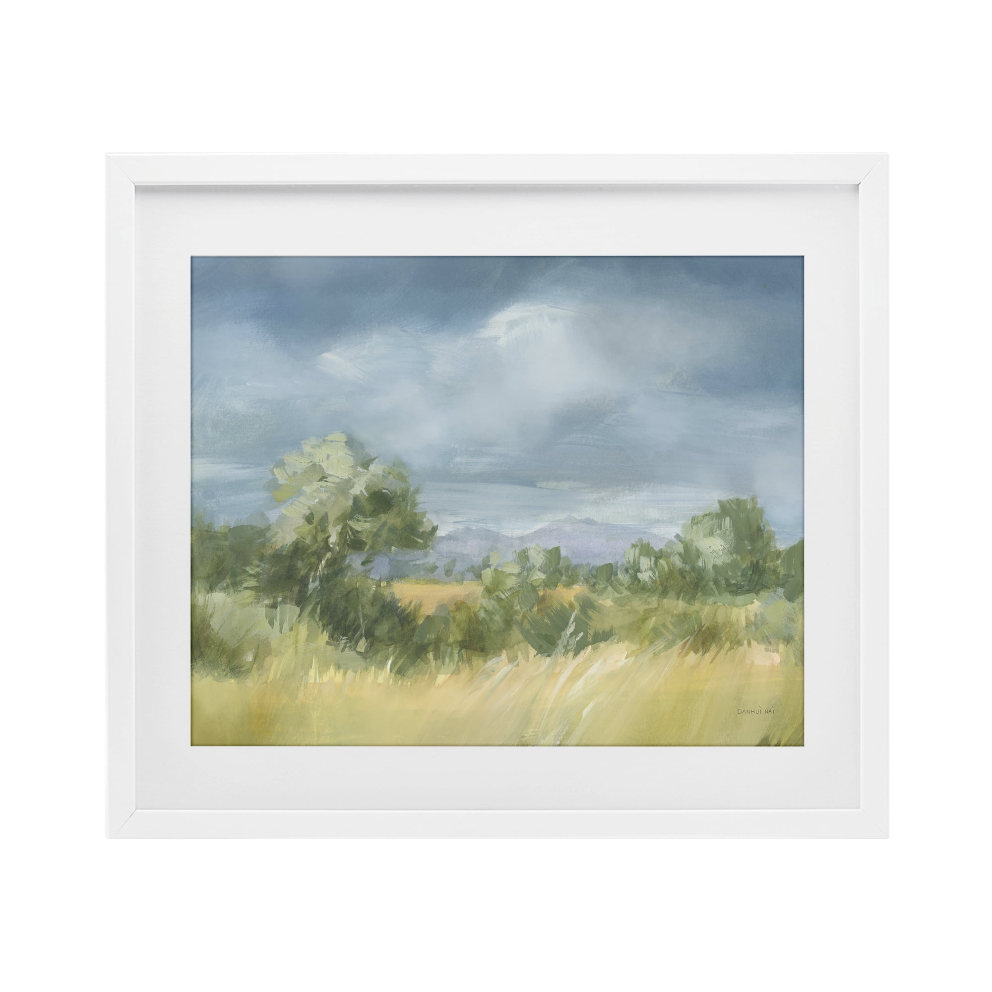 Stupell Industries Whispering Winds Countryside White Framed Print Under Glass, design by Danhui Nai
