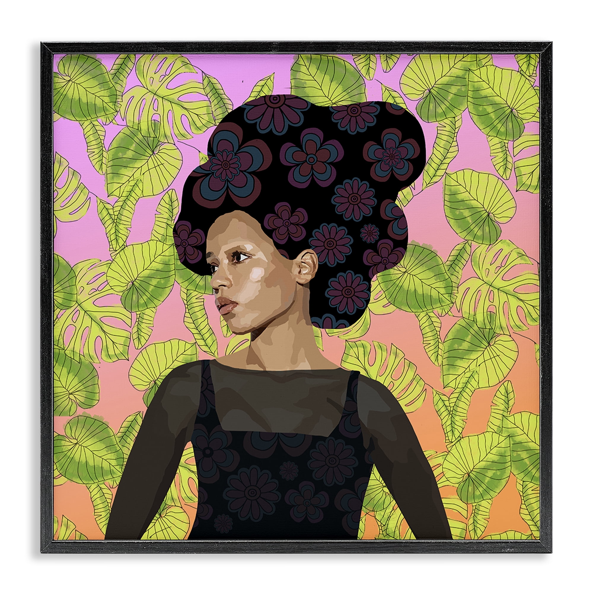 Stupell Industries Whispers Of Bloom Black Framed Giclee Art, design by Lynnda Rakos