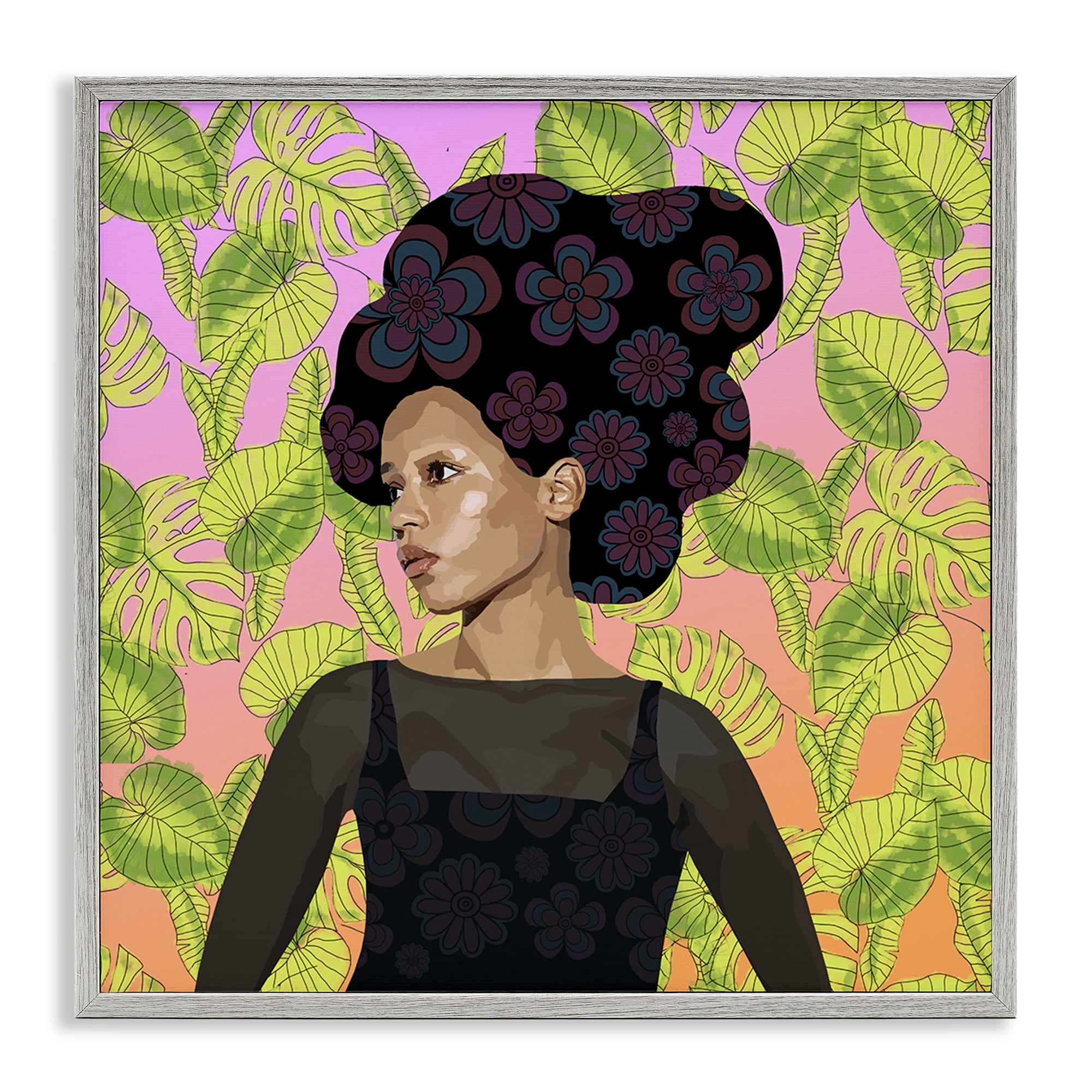 Stupell Industries Whispers Of Bloom Gray Framed Giclee Art, design by Lynnda Rakos