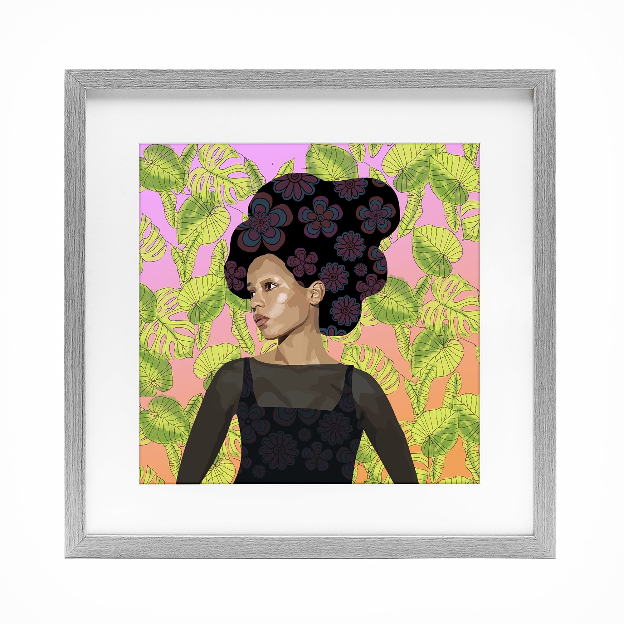 Stupell Industries Whispers Of Bloom Gray Framed Print Under Glass, design by Lynnda Rakos