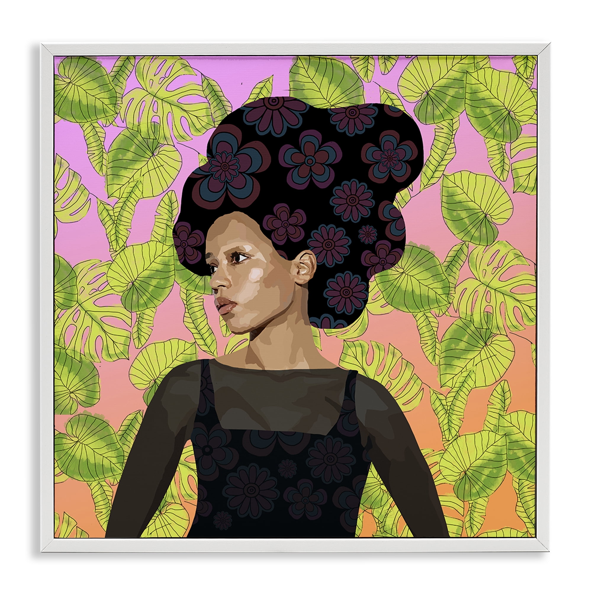 Stupell Industries Whispers Of Bloom White Framed Giclee Art, design by Lynnda Rakos