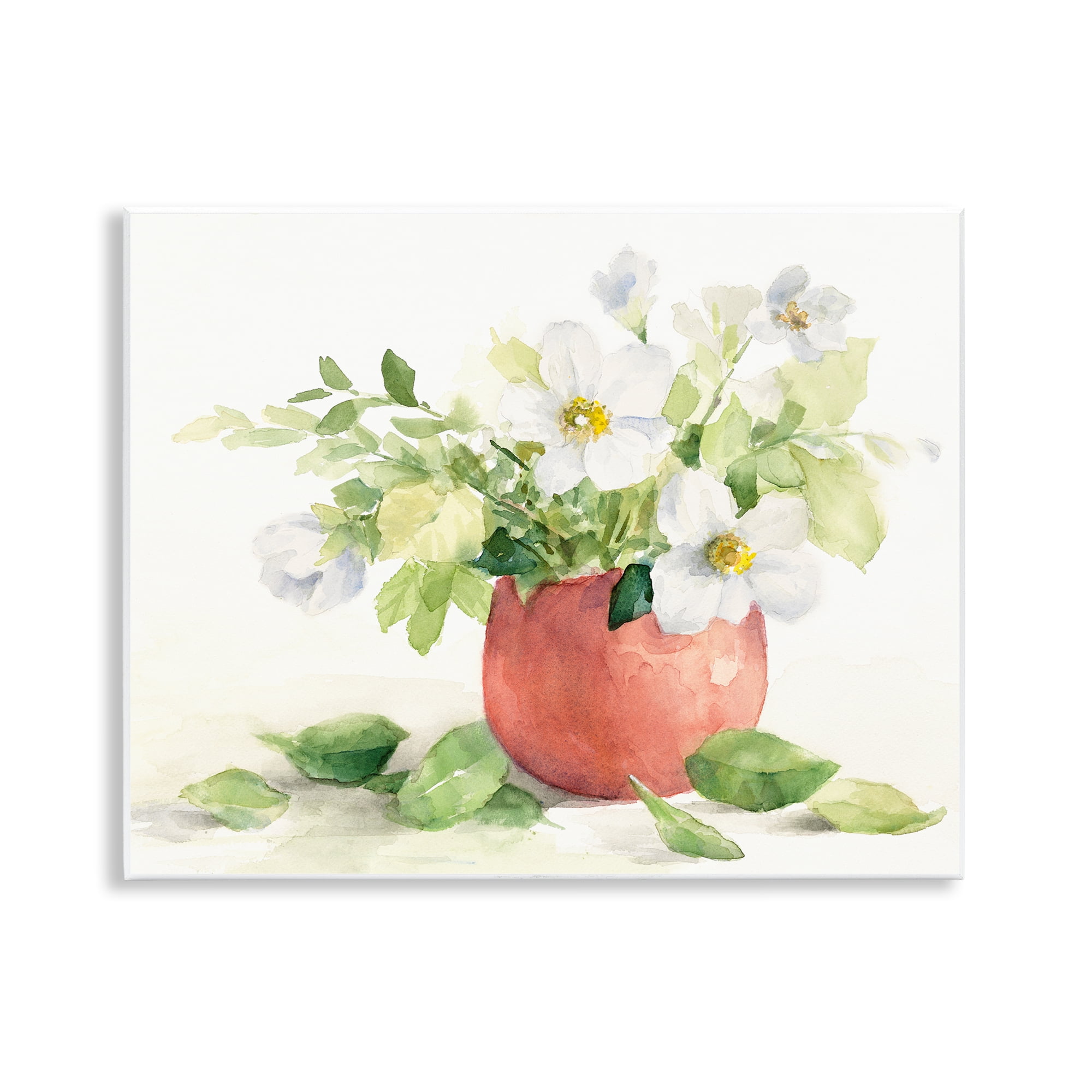 Stupell Industries White Anemones in Copper Vase Wall Plaque Art, design by Lanie Loreth