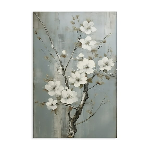 Stupell Industries White Apple Blossoms Botanical & Floral Painting Gallery Wrapped Canvas Art Print Wall Art, 16 x 24