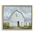thumbnail image 1 of Stupell Industries White Barn with Clouds Landscape Painting Gold Floater Framed Canvas Art Print Wall Art, 21 x 17, 1 of 10