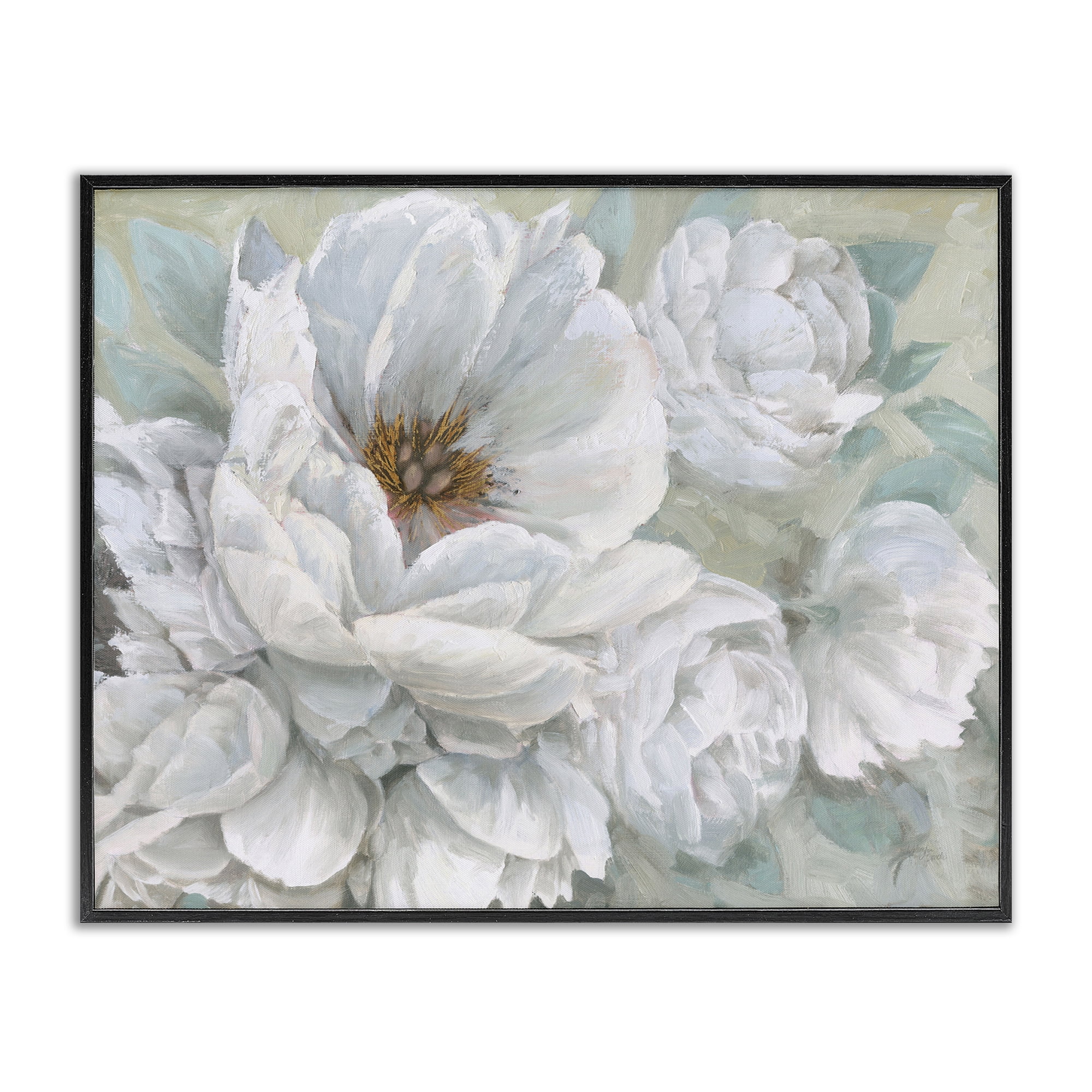 Stupell Industries White Beauty Bouquet Botanical & Floral Painting Black Framed Art Print Wall Art, 30 x 24