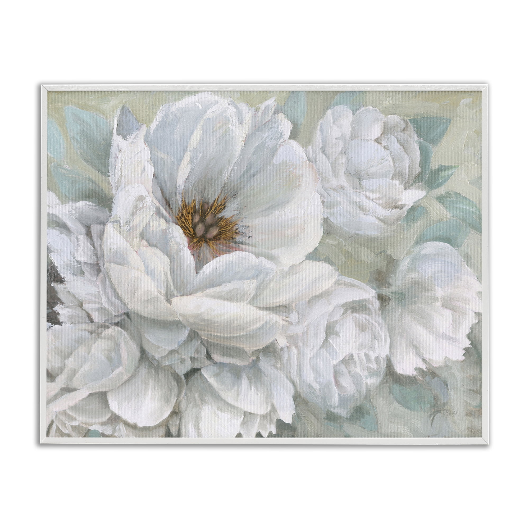 Stupell Industries White Beauty Bouquet Botanical & Floral Painting White Framed Art Print Wall Art, 14 x 11