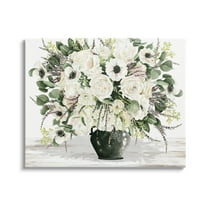 Stupell Industries White Blooming Blossoms Botanical & Floral Painting Gallery Wrapped Canvas Art Print Wall Art, 20 x 16