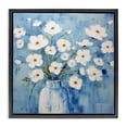 thumbnail image 1 of Stupell Industries Modern White Blooms with Paint Drip Black Floating Frame Canvas Art, 18 x 18, by Irena Orlov, 1 of 8