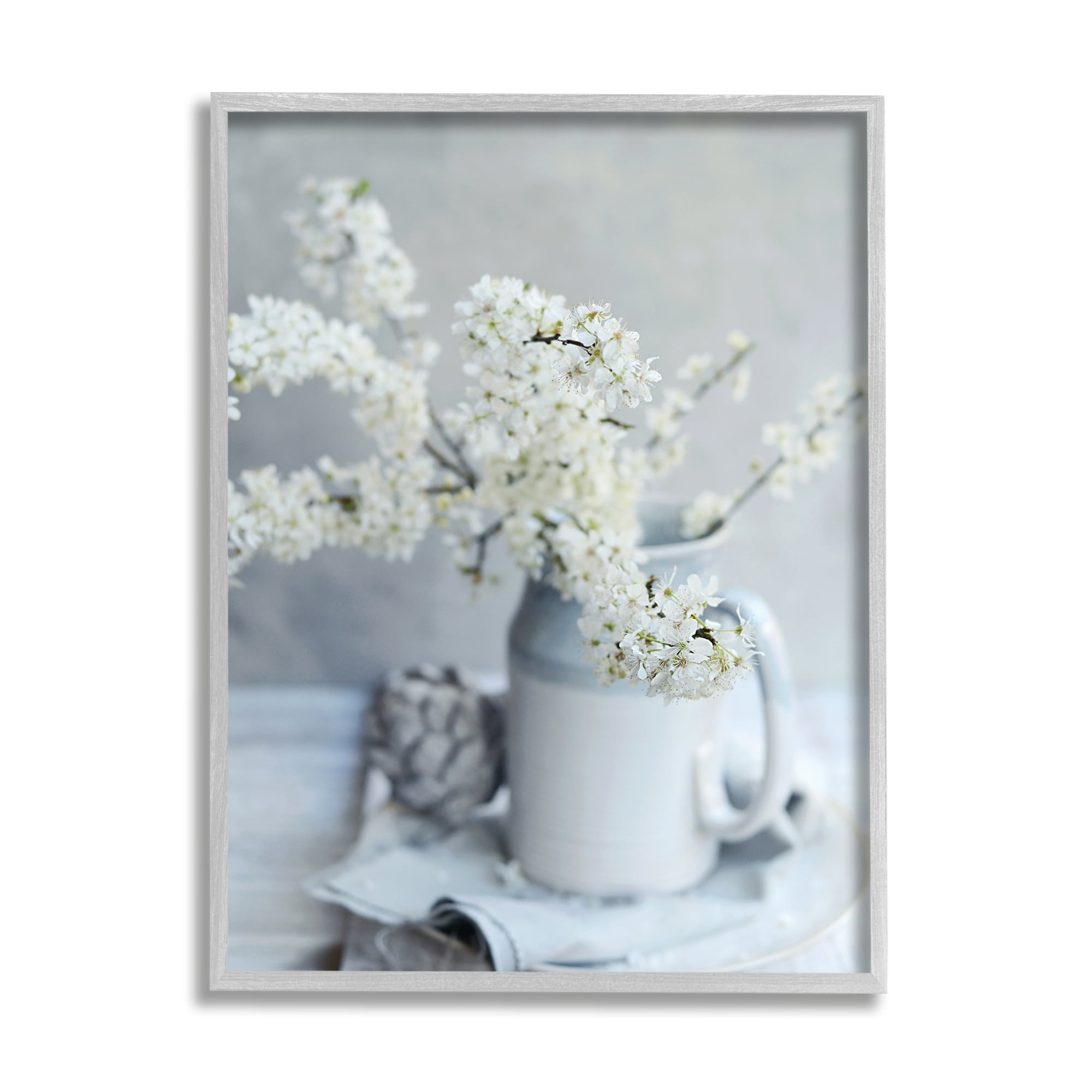 Stupell Industries White Blossom Florals in Soft Country Mug,11 x 14,Designed by Sarah Gardner