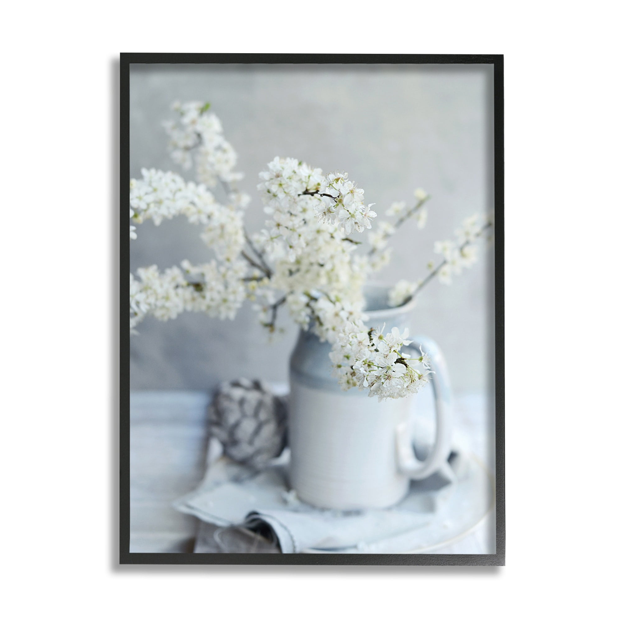 Stupell Industries White Blossom Florals in Soft Country Mug,24 x 30,Designed by Sarah Gardner