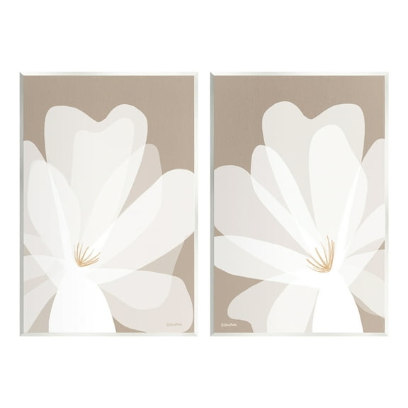 Stupell Industries White Boho Flowers Botanical & Floral Painting Unframed Art Print Wall Art, 10 x 15