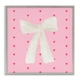 thumbnail image 1 of Stupell Industries White Bow on Hearts Gray Framed Giclee Art design by Lucille Price, 17 x 17, 1 of 8