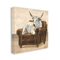 thumbnail image 1 of Stupell Industries White Bull Resting in Brown Chair Abstract Painting Canvas Wall Art Design by Ethan Harper, 30" x 30", 1 of 1