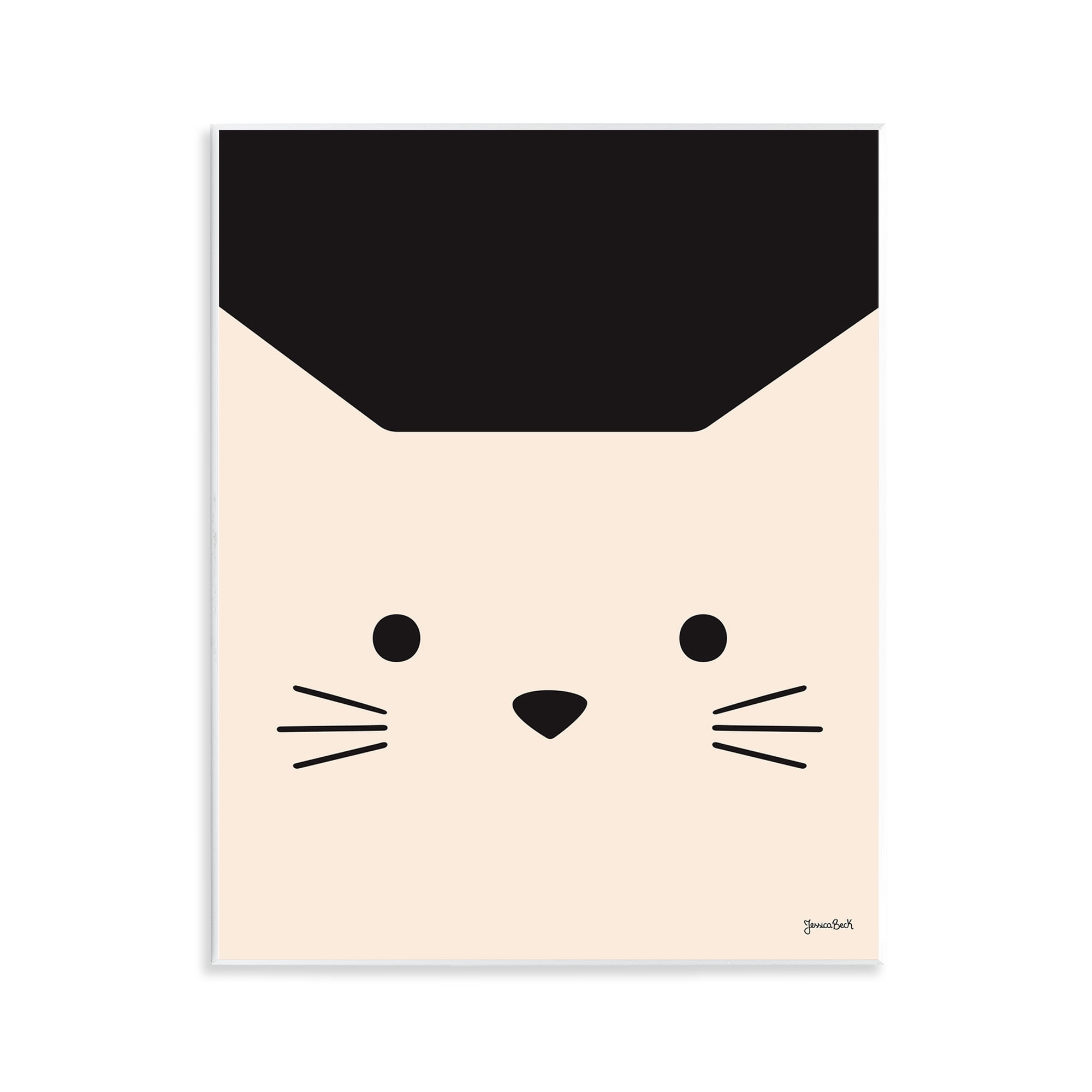 Stupell Industries White Cat Close Up Animals Painting Unframed Art Print Wall Art, 11 x 14