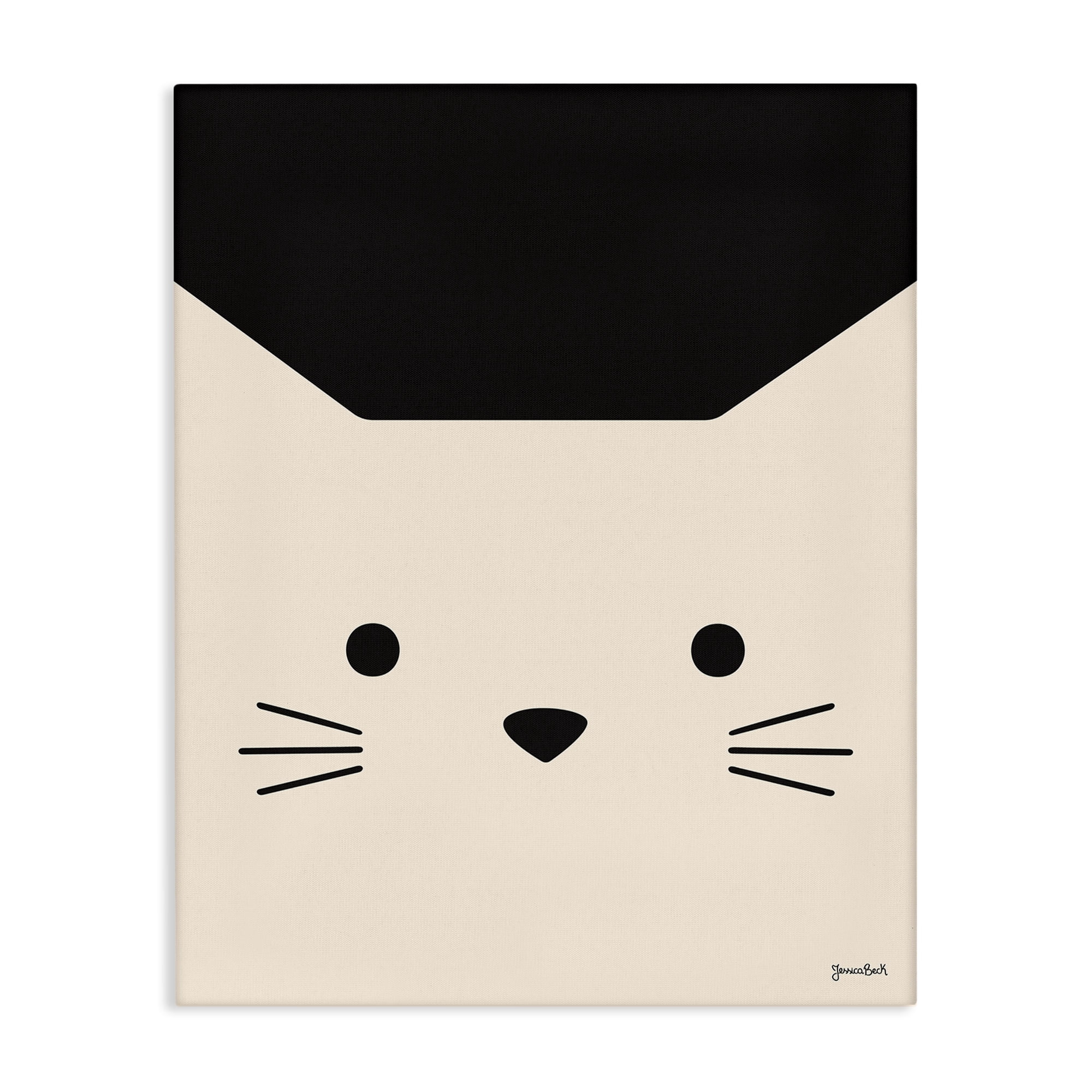 Stupell Industries White Cat Close Up Animals Painting Wrapped Canvas Art Print Wall Art, 24 x 30