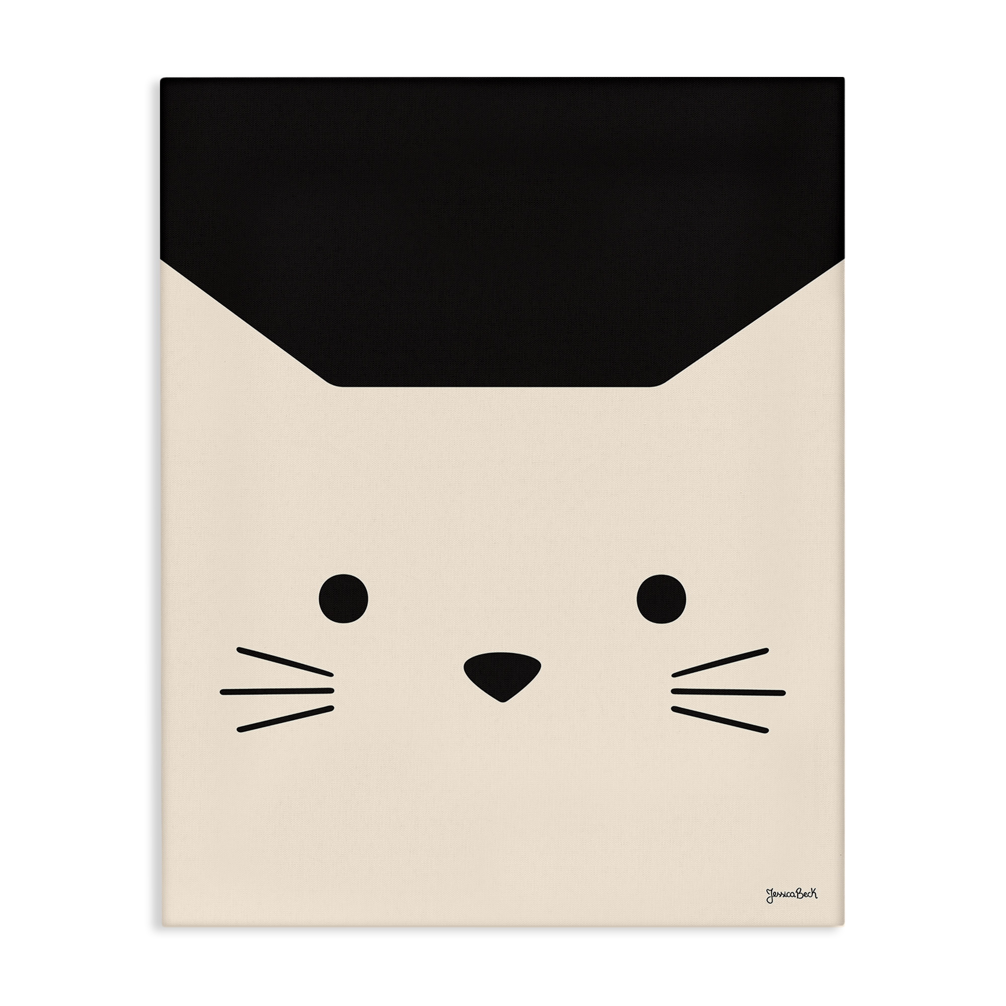 Stupell Industries White Cat Close Up Animals Painting Wrapped Canvas Art Print Wall Art, 30 x 40