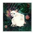 thumbnail image 1 of Stupell Industries White Cat Flower Collage White Green Design Wall Plaque by Karen Dreyfus, 1 of 5