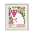 thumbnail image 1 of Stupell Industries Eclectic White Cat with Pink Martini Birch Framed Print Under Glass, 17 x 21, by Lil' Rue, 1 of 8