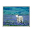 thumbnail image 1 of Stupell Industries White Cattle Lavender Field Animals & Insects Photography Gray Framed Art Print Wall Art, 1 of 5