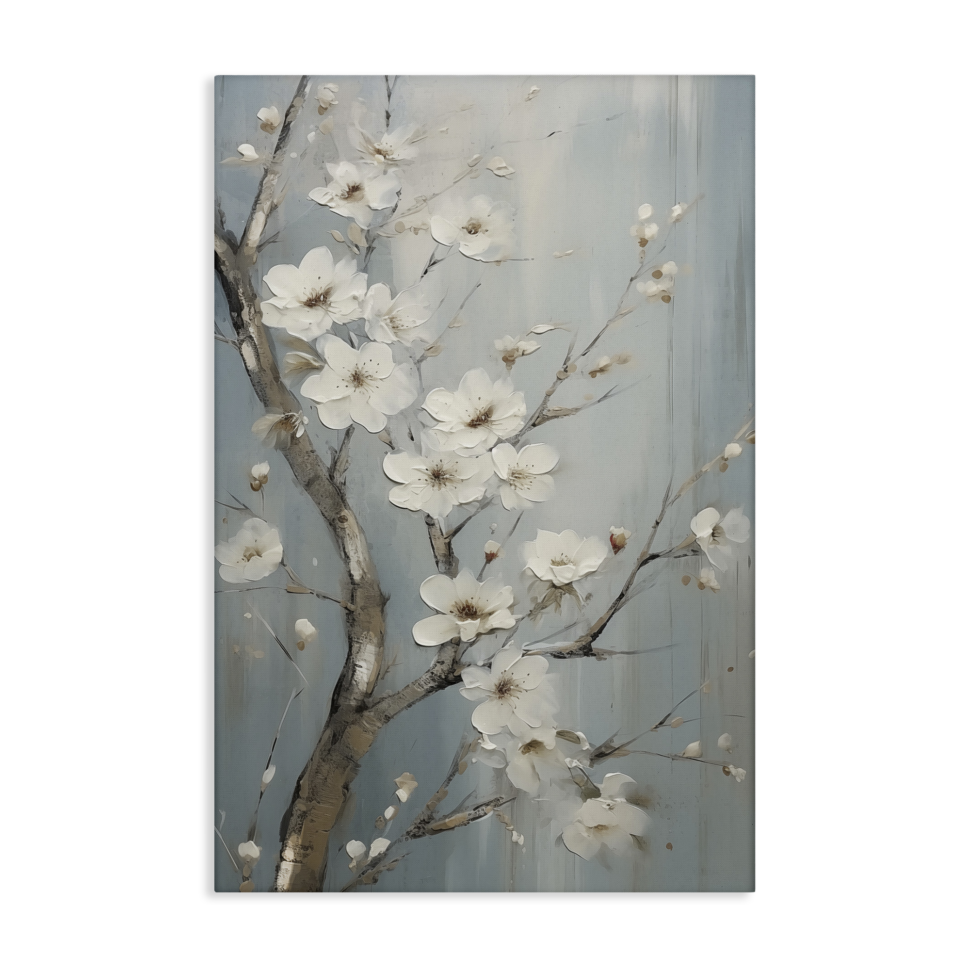 Stupell Industries White Cherry Blossoms Botanical & Floral Painting Gallery Wrapped Canvas Art Print Wall Art, 30 x 45