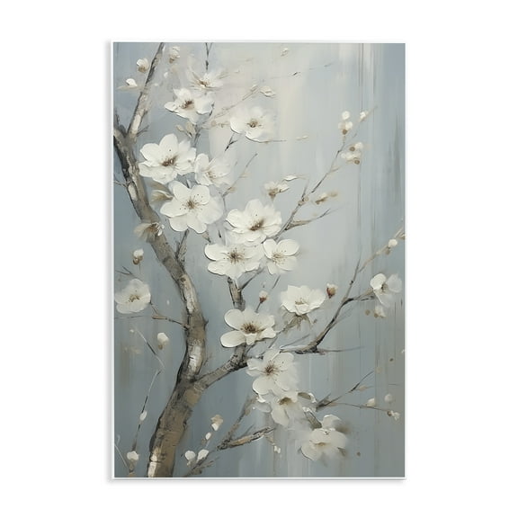 Stupell Industries White Cherry Blossoms Botanical & Floral Painting Unframed Art Print Wall Art, 10 x 15