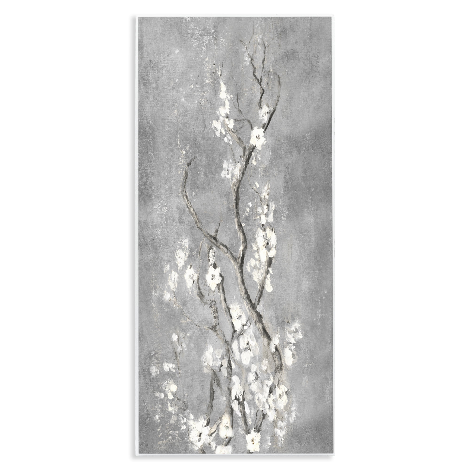 Stupell Industries White Cherry Blossoms Reaching Wall Plaque Art, design by Patricia Pinto