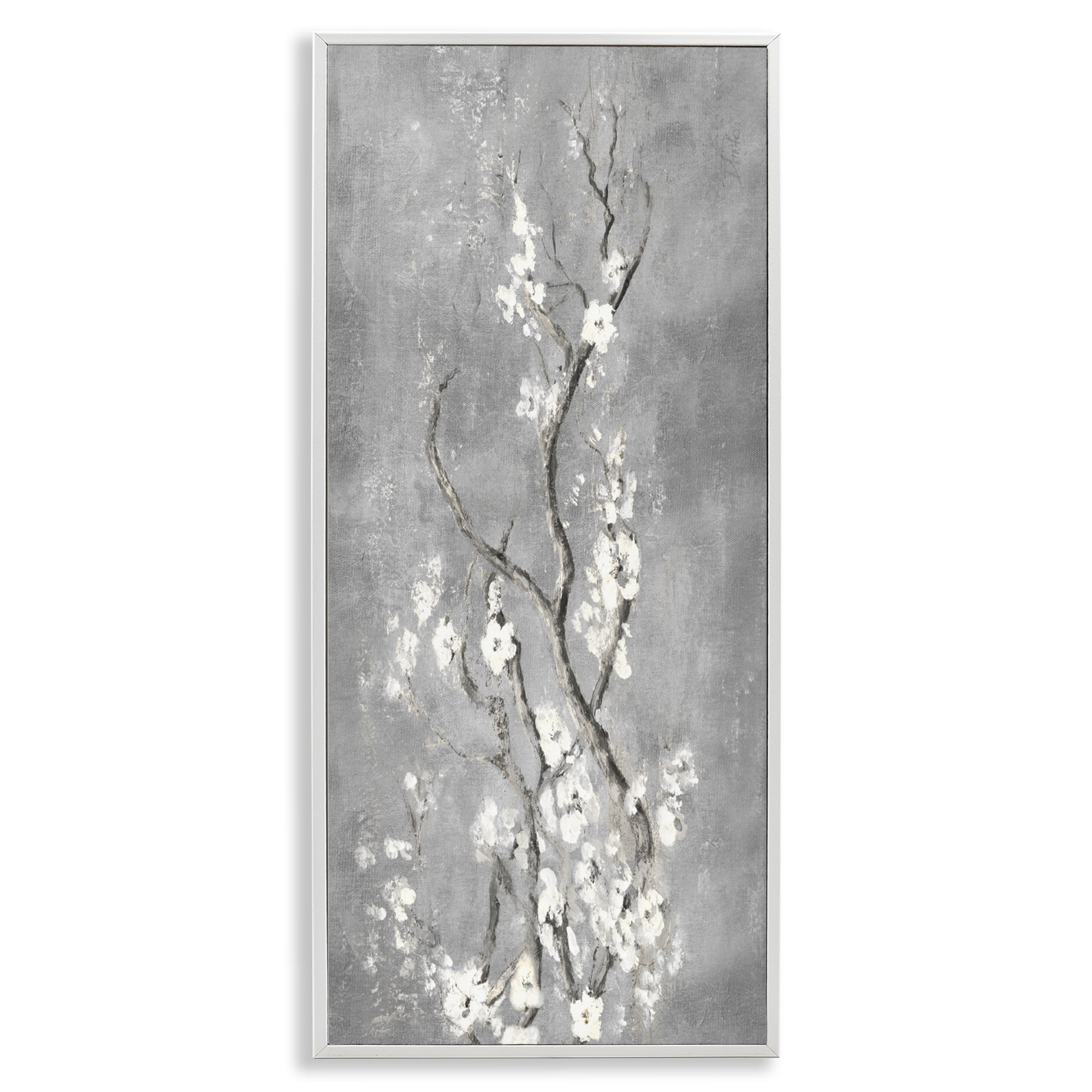 Stupell Industries White Cherry Blossoms Reaching White Framed Giclee Art, design by Patricia Pinto