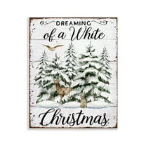 Stupell Industries White Christmas Forest Holiday Painting Unframed Art Prints Wall Art, 11 x 14