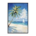 thumbnail image 1 of Stupell Industries Tropical White Clouds & Sails Black Framed Giclee Art, 16 x 24, by Petals Prints Design, 1 of 8