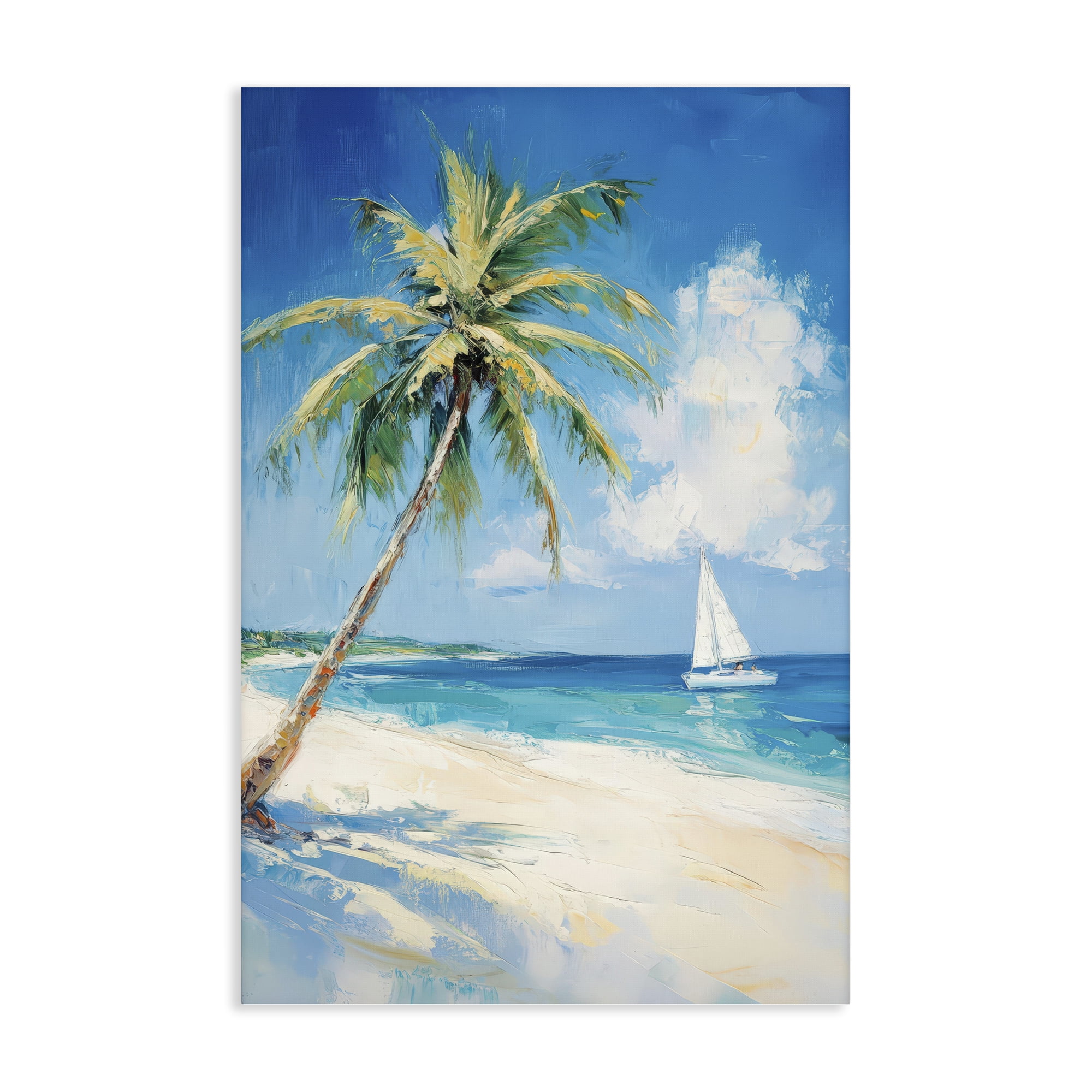 Stupell Industries White Clouds & Sails Canvas Wall Art, design by Petal Prints Design