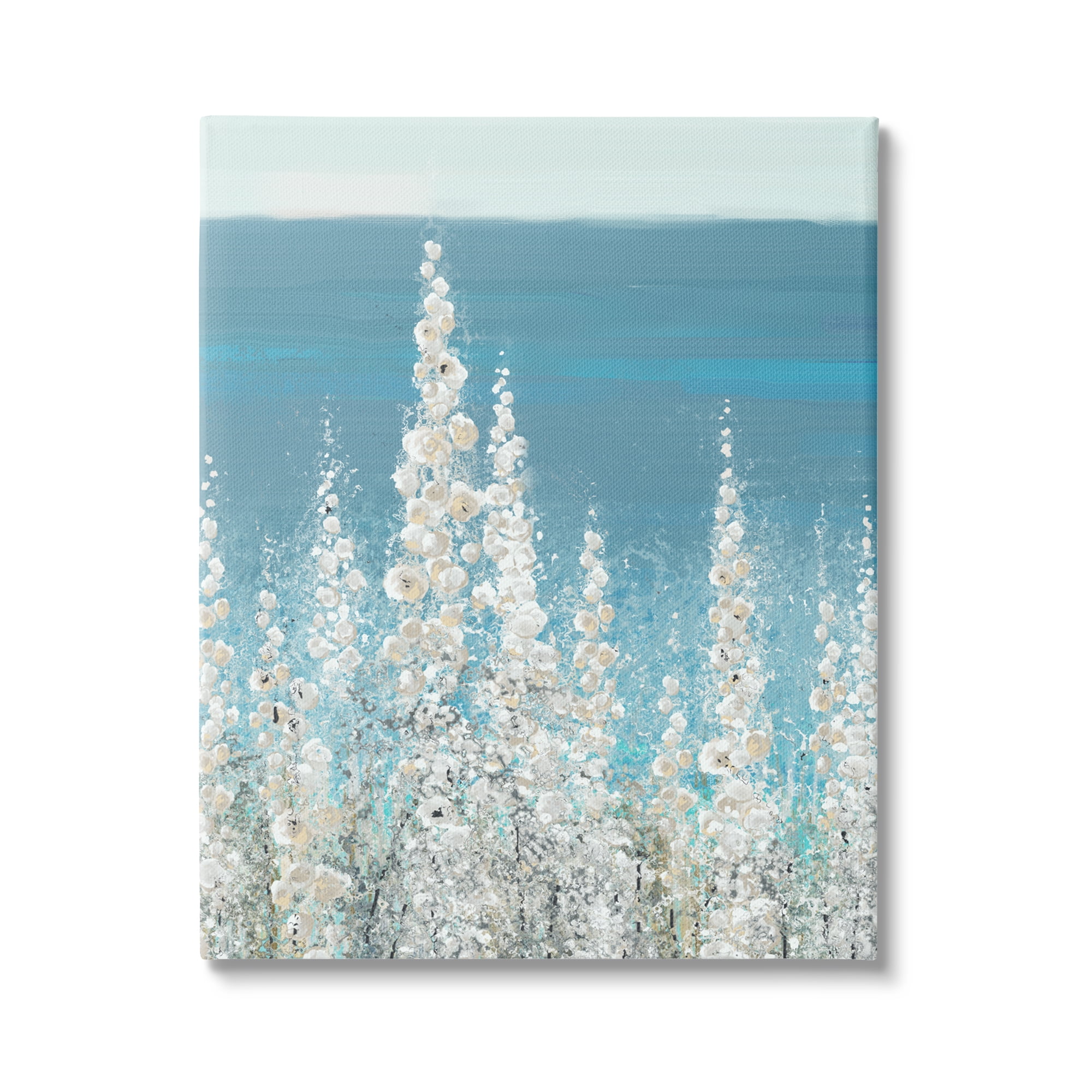 Stupell Industries White Coastal Blooms Botanical & Floral Painting Gallery Wrapped Canvas Print Wall Art, 36 x 48