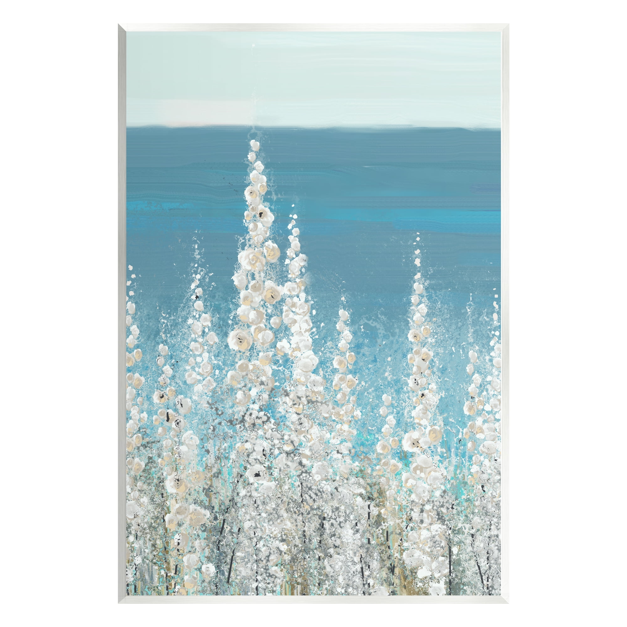 Stupell Industries White Coastal Blooms Botanical & Floral Painting Unframed Art Print Wall Art, 13 x 19