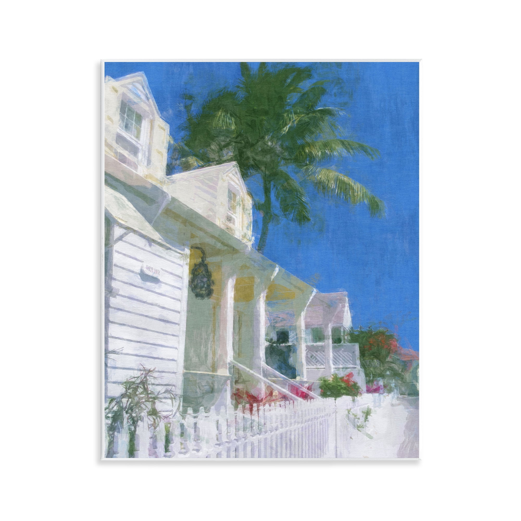 Stupell Industries White Coastal Cottage Coastal Painting Unframed Art Print Wall Art, 11 x 14