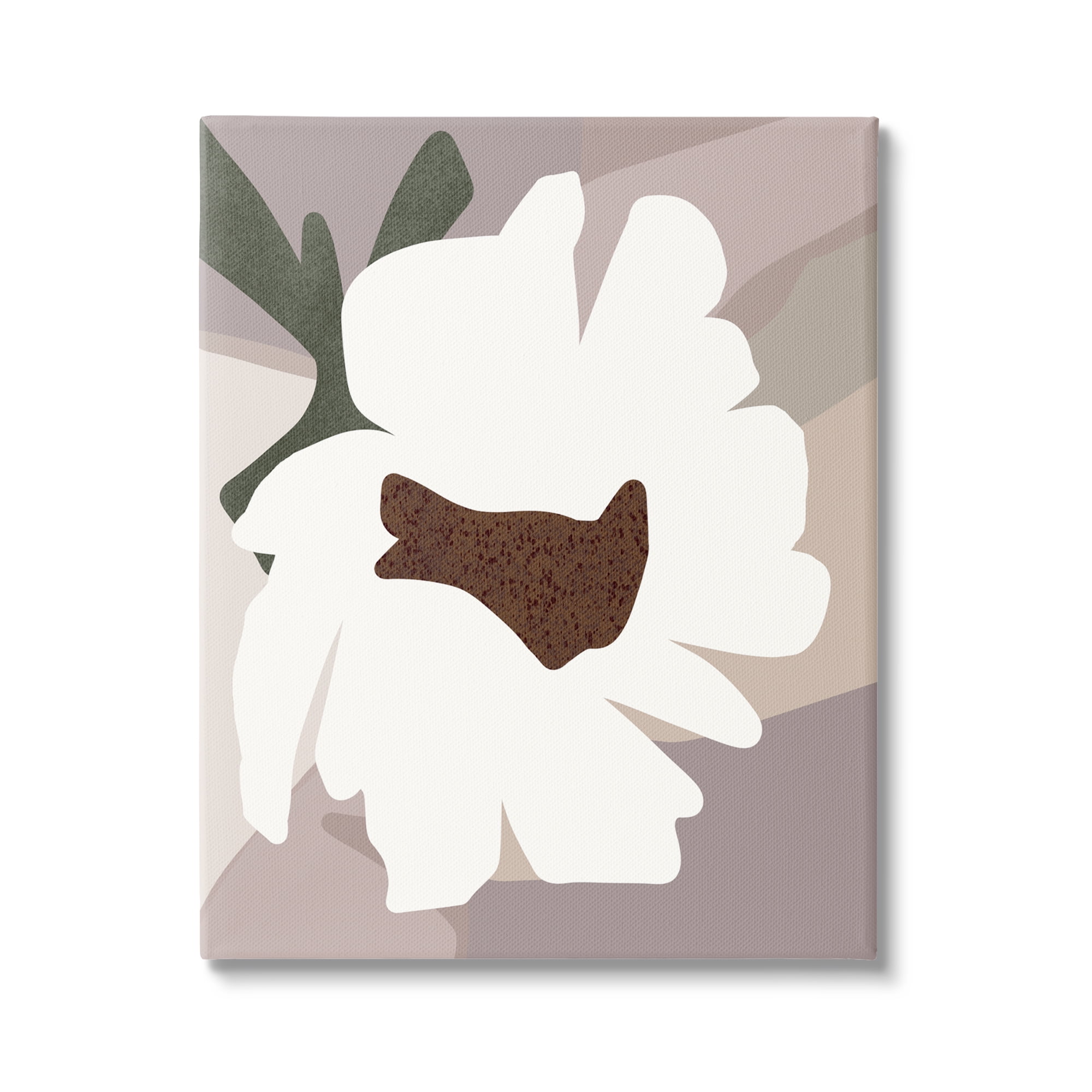Stupell Industries White Contemporary Flower Botanical & Floral Painting Gallery Wrapped Canvas Art Print Wall Art, 30 x 40