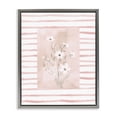 thumbnail image 1 of Stupell Industries Traditional White Cosmos on Pink Stripes Gray Floating Frame Canvas Art, 25 x 31, by Lucille Price, 1 of 8