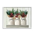 thumbnail image 1 of Stupell Industries White Country Jars with Christmas Berry Bouquets, 11 x 14,Design by Ziwei Li, 1 of 7