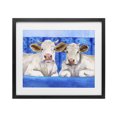 thumbnail image 1 of Stupell Industries Rustic Lodge White Cows on Blue Sofa Black Framed Print Under Glass, 21 x 17, by George Dyachenko, 1 of 8