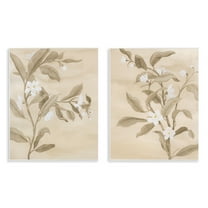 Stupell Industries White Daffodils Budding Plants & Flowers Painting Unframed Art Print Wall Art, 11 x 14, Set of 2