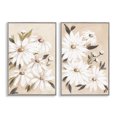 thumbnail image 1 of Stupell Industries White Daises on Peach Plants & Flowers Painting Gray Framed Art Print Wall Art, 12 x 18, Set of 2, 1 of 2