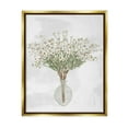 thumbnail image 1 of Stupell Industries White Daisy Wildflowers Arrangement Delicate Glass Vase Painting Metallic Gold Floating Framed Canvas Print Wall Art, Design by Ziwei Li, 1 of 5