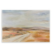 Stupell Industries White Desert Road Landscape & Nature Painting Unframed Art Print Wall Art, 15 x 10