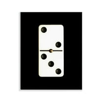 Stupell Industries White Domino on Black Entertainment Painting Unframed Art Print Wall Art, 11 x 14