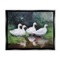 thumbnail image 1 of Stupell Industries White Ducks Landscape Animals & Insects Painting Black Floater Framed Canvas Art Print Wall Art, 21 x 17, 1 of 10