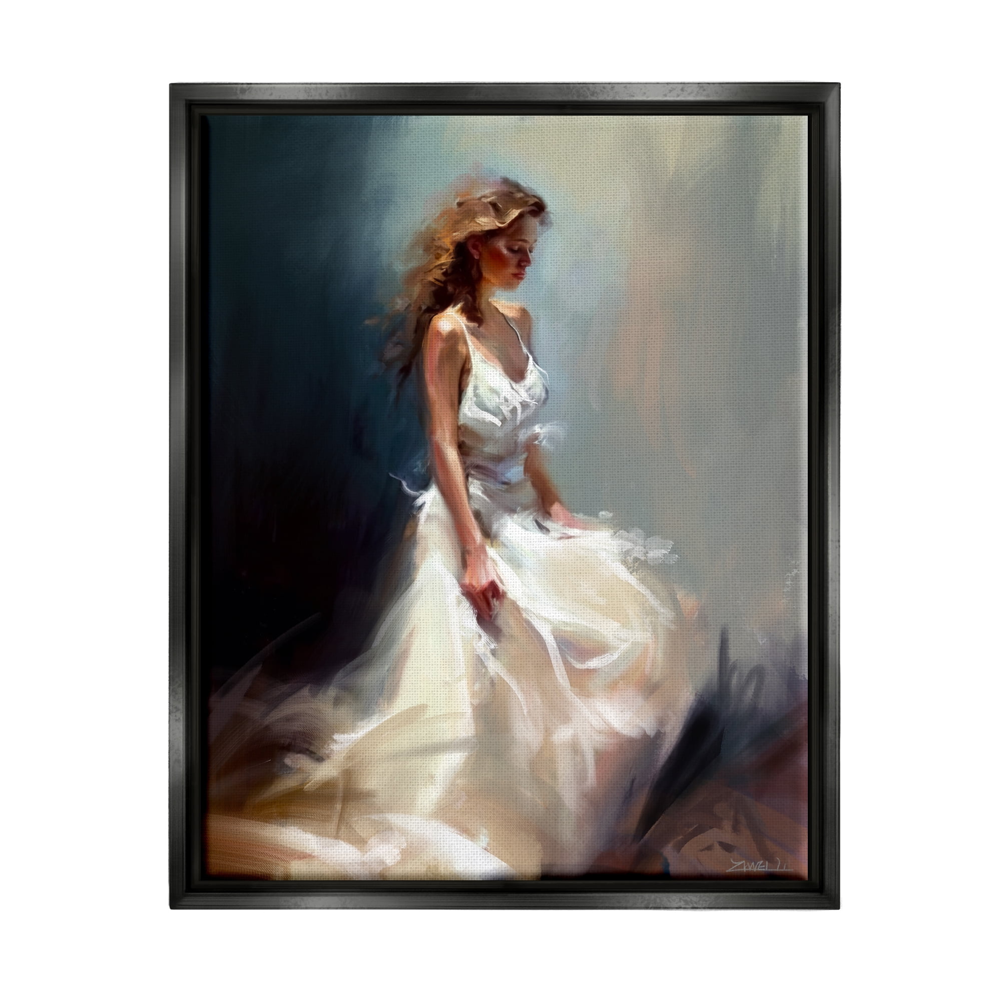 evening dress painting Lady In An Evening Dress, Art Painting by Lilla Cabot Perry