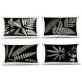 thumbnail image 1 of Stupell Industries White Ferns on Black Design by Phillipa Katz Throw Pillow (Set of 4), 1 of 6