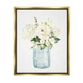 thumbnail image 1 of Stupell Industries White Floral Bouquet Vintage Laundry Text Jar Graphic Art Metallic Gold Floating Framed Canvas Print Wall Art, Design by Lettered and Lined, 1 of 5