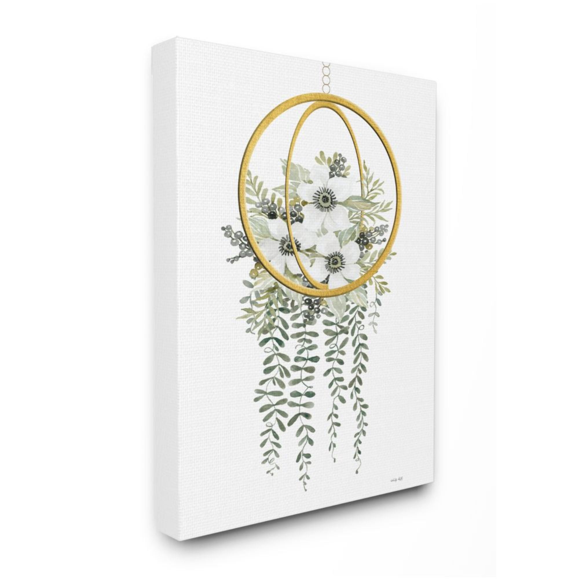 Stupell Industries White Floral Poppies Vines Indoor Modern Planter Design by Cindy Jacobs, 30" x 40"